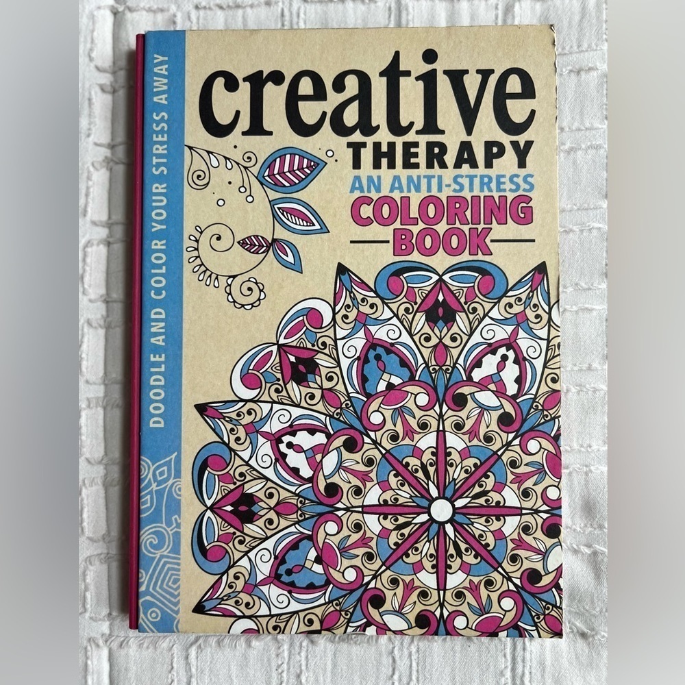 Creative Therapy Anti-Stress 61pg Coloring Book Doodle & Color Your Stress Away